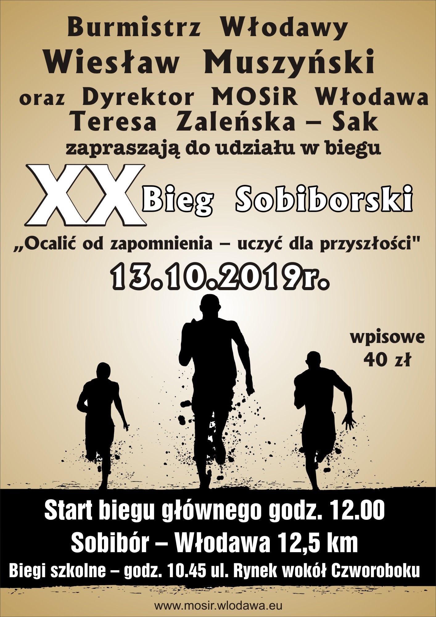 Plakat XX Bieg Sobiborski
